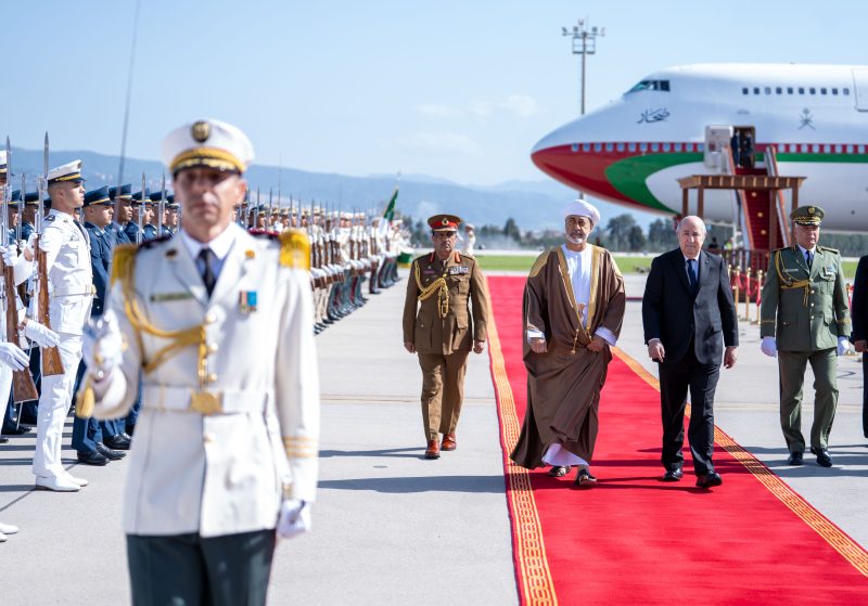 His Majesty The Sultan arrives in Algeria