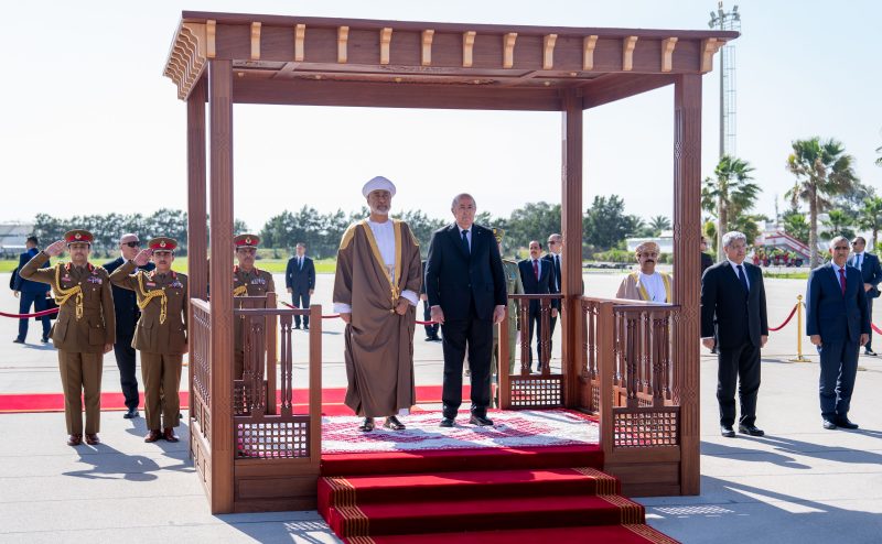 His Majesty The Sultan arrives in Algeria