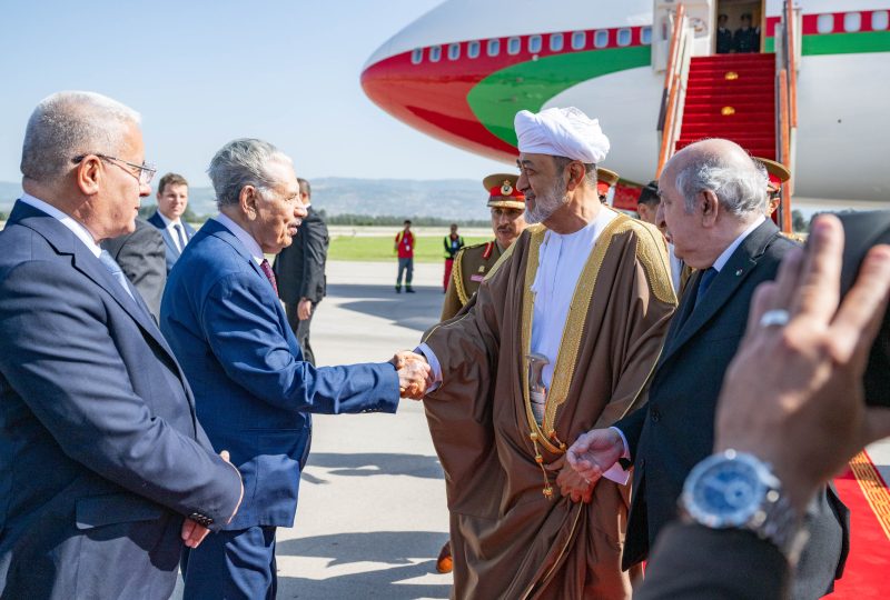 His Majesty The Sultan arrives in Algeria