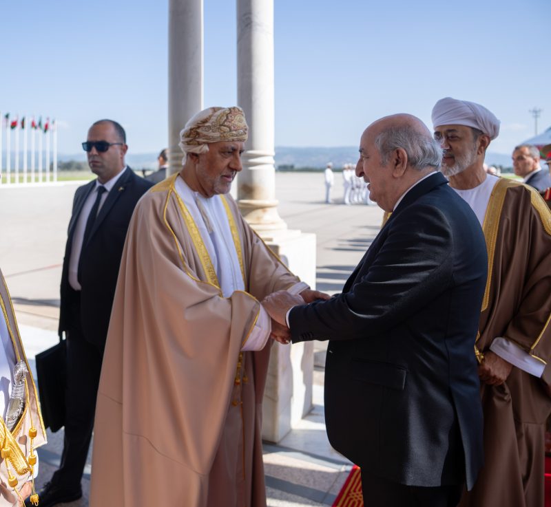 His Majesty The Sultan arrives in Algeria