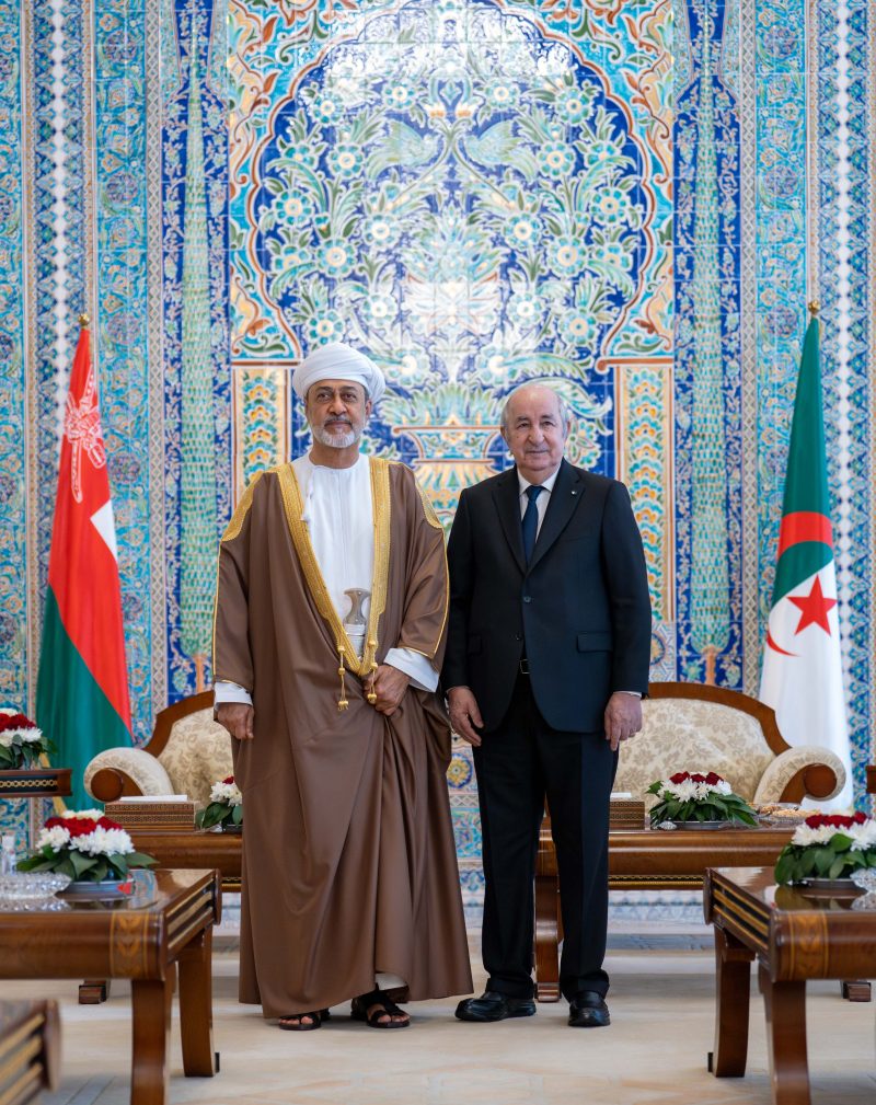 His Majesty The Sultan arrives in Algeria
