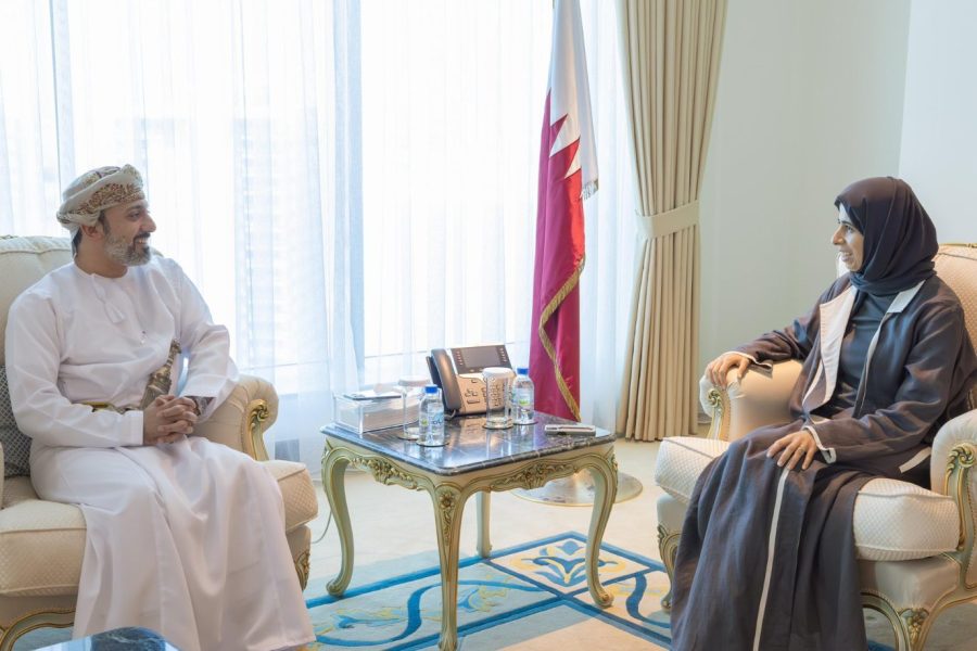 Ambassador-Ammar-Albusaidi-meets-Qatar-Minister-of-State-for-International-Cooperation Oman-Ambassador-to-Qatar-meets-Minister-of-State-for-International-Cooperation