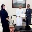 Ambassador of the Sultanate of Oman to Bangladesh presents a copy of his credentials