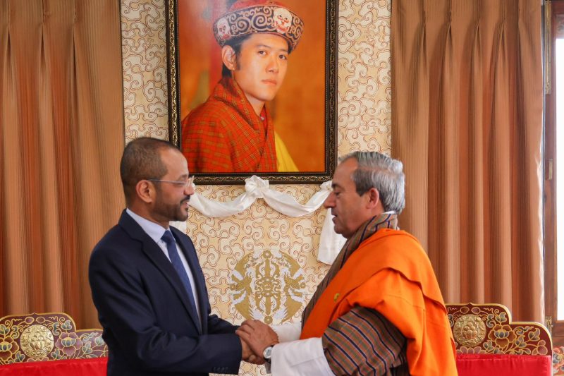 Oman's Foreign Minister meets the Prime Minister of Bhutan 