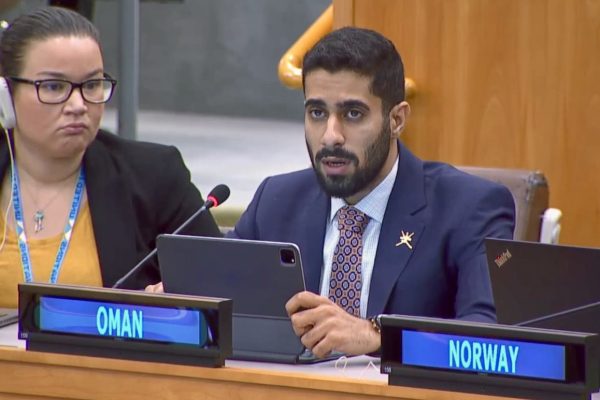 Muhammad Al Sayyabi speaks to UN Third Committee