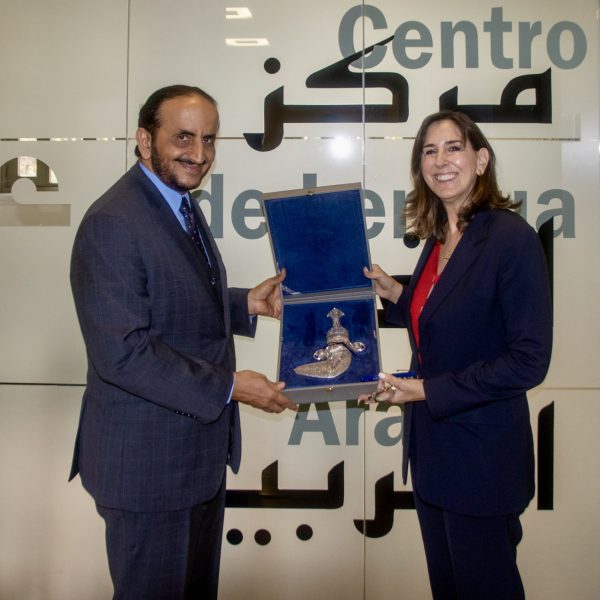 Cristina Juarranz with Sheikh Khalifa in MAdrid