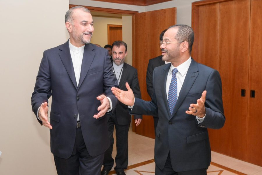 HE-Badr-Albusaidi-Iran Sayyid-Badr-with-Iranian-Foreign-Minister-in-New-York