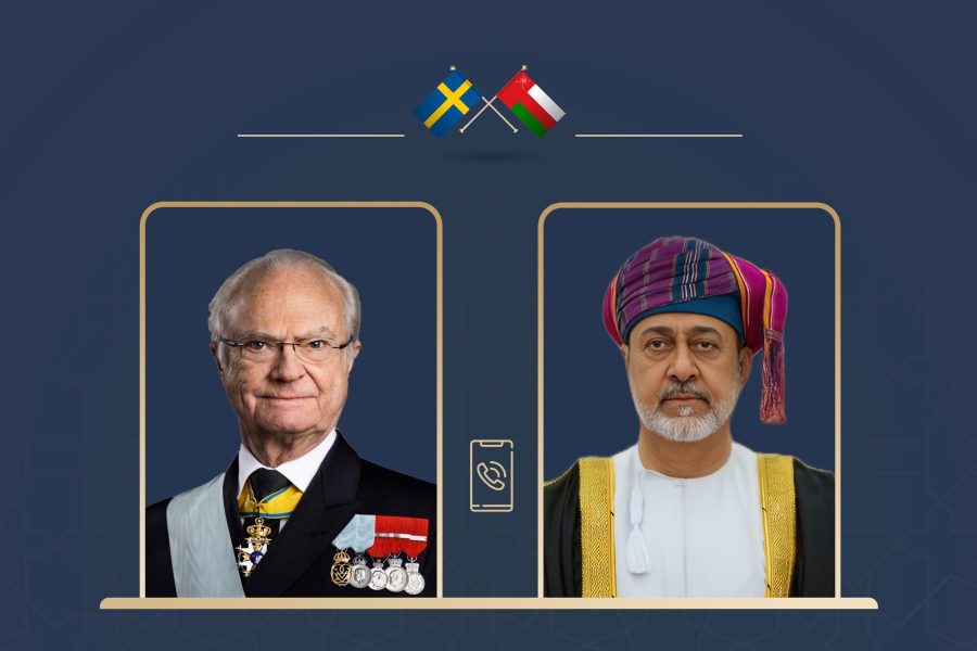 His Majesty the Sultan receives a phone call from the King of Sweden His Majesty phone call with the King of Sweden
