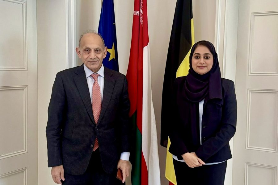 Brussels: Ambassador meets Head of Arab League Mission to EU سعادة السفيرة رؤى بنت عيسى الزدجالية تجتمع بمندوب الجامعة العربية لدى الاتحاد الأوروبي