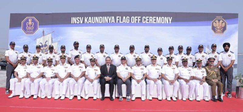 الهند: السفير والملحق العسكري يشاركان في توديع السفينة INSV Kaundinya