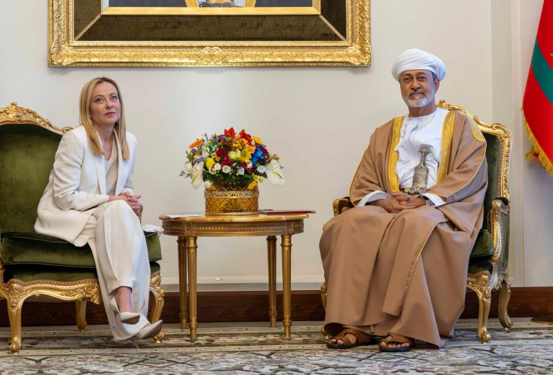 جلالة السلطان المعظم يلتقي رئيسة الوزراء الإيطالية