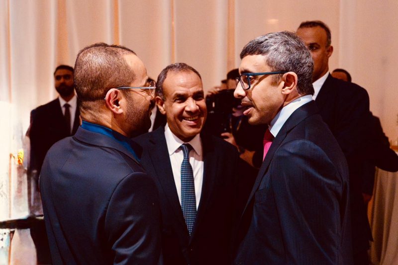 Minister at reception hosted by UAE Foreign Minister
