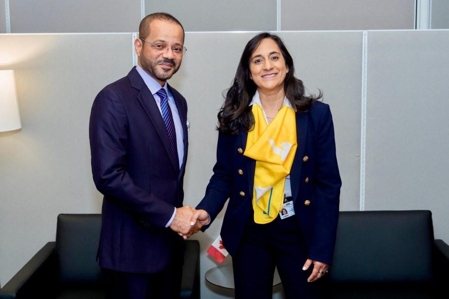 معالي السيد وزير الخارجية يبحث علاقات التعاون مع نظيرته الكندية معالي السيد وزير الخارجية يبحث علاقات التعاون مع نظيرته الكندية