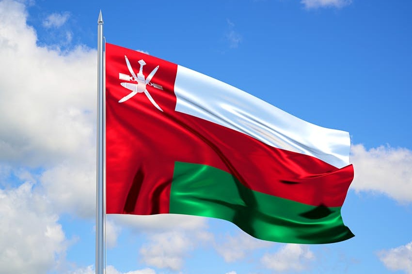 Omani flag Oman instils the principles of justice and human dignity