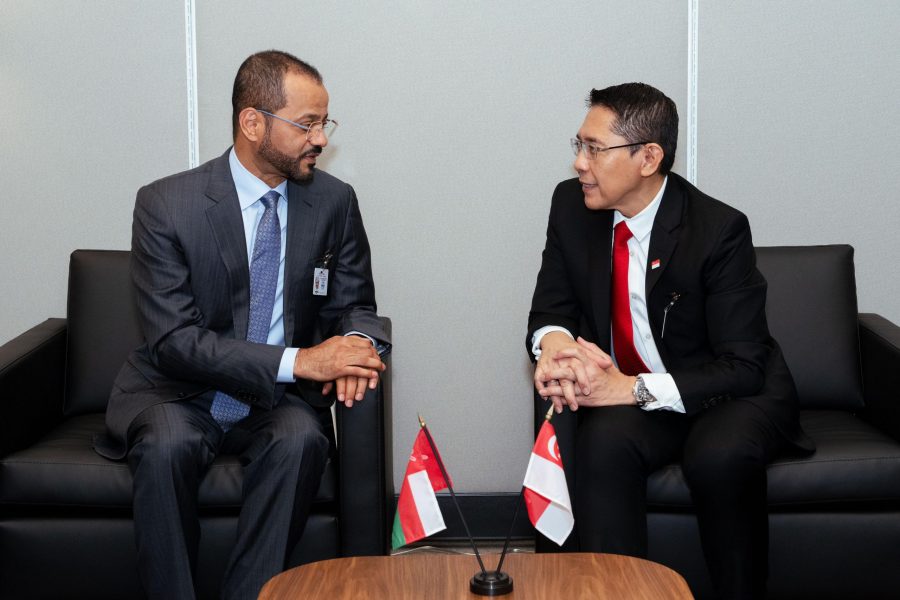unnamed (2) Foreign Minister meets Singapore official in New York