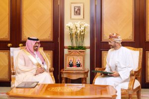 معالي السيد وزير الخارجية يتسقبل السفير السعودي ابراهيم سعد بن بيشان المعتمد لدى مسقط ويتسلم منه رسالة من وزير الخارجية السعودي